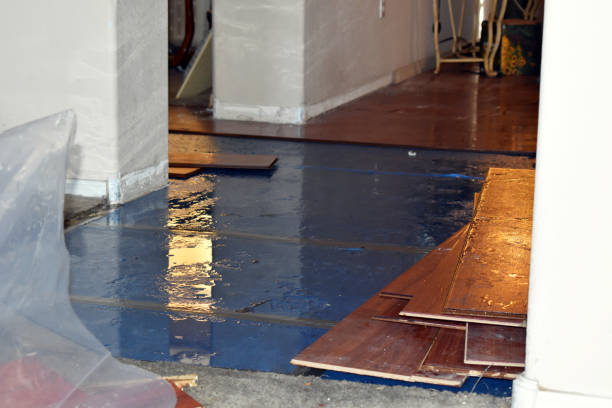 Professional Basement Flood Cleanup technician working in Cushing, OK